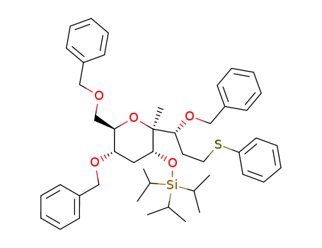 [(2S,3R,5S,6R)-5-Benzyloxy-6-benzyloxymethyl-2-((R)-1-benzyloxy-3-phenylsulfanyl-propyl)-2-methyl-tetrahydro-pyran-3-yloxy]-triisopropyl-silane