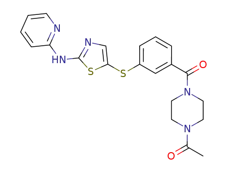 4-Acetyl-1-[3-[[2-[N-(2-pyridinyl)amino]thiazol-5-yl]thio]benzoyl]piperazine