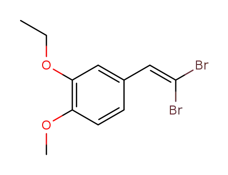 1,1-dibromo-2-(3-ethoxy-4-methoxyphenyl)ethene