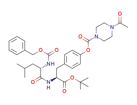 4-[(2S)-2-[((2S)-2-{[(benzyloxy)carbonyl]amino}-4-methylpentanoyl)amino]-3-(tert-butoxy)-3-oxopropyl]phenyl 4-acetyl-1-piperazine carboxylate