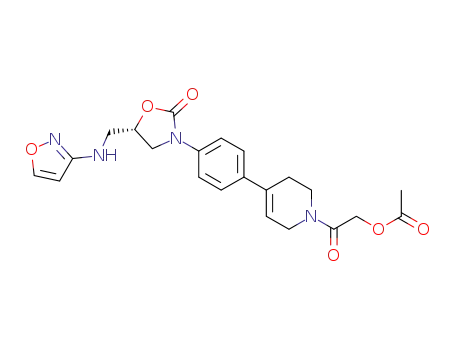 5(S)-(isoxazol-3-ylaminomethyl)-3-(4-(1-acetoxyacetyl-1,2,5,6-tetrahydropyrid-4yl)phenyl)oxazolidin-2-one