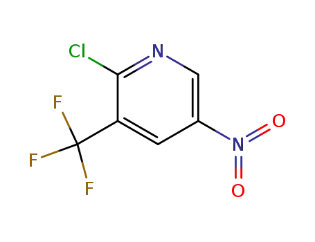 Molecular Structure of 99368-67-9 (2-CHLORO-5-NITRO-3-(TRIFLUOROMETHYL)PYRIDINE)
