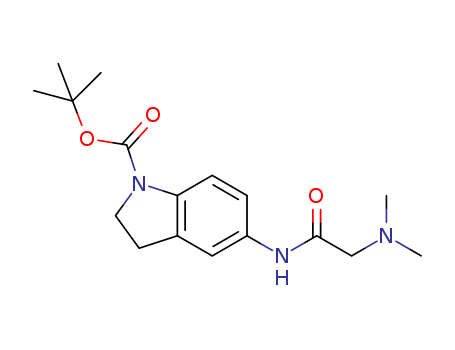 1H-Indole-1-carboxylic acid,
5-[[(dimethylamino)acetyl]amino]-2,3-dihydro-, 1,1-dimethylethyl ester