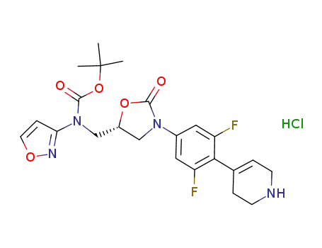 5(R)(N-isoxazol-3-yl-N-(tertbutoxycarbonyl)aminomethyl)-3-(3,5-difluoro-4-(1,2,5,6-tetrahydropyrid-4-yl)phenyl)oxazolidin-2-one hydrochloride