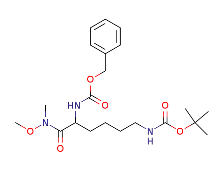 [5-(phenylmethyloxycarbonyl)amino-5-(N-methoxy-N-methyl-carbamoyl)-pentyl]-carbamic acid tert-butyl ester