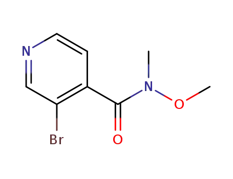 Molecular Structure of 909532-61-2 (3-Bromo-N-methyl-N-(methyloxy)-4-pyridinecarboxamide)