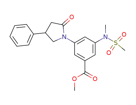 3-[methyl(methylsulfonyl)amino]-5-(2-oxo-4-phenylpyrrolidine-1-yl)benzoic acid methyl ester