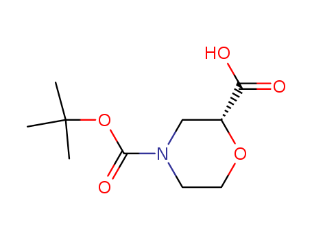 (2R)-4-[(2-methylpropan-2-yl)oxycarbonyl]morpholine-2-carboxylic acid;(R)-N-Boc-Morpholine-2-carboxylic acid;(2R)-4-(tert-butoxycarbonyl)morpholin-2-carboxylic acid;(R)-4-BOC-MORPHOLINE-2-CARBOXYLIC A