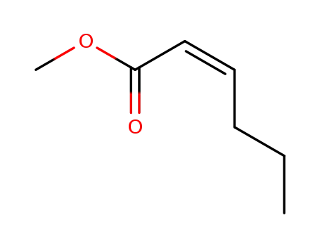 Molecular Structure of 13894-64-9 (2-Hexenoic acid, methyl ester, (Z)-)