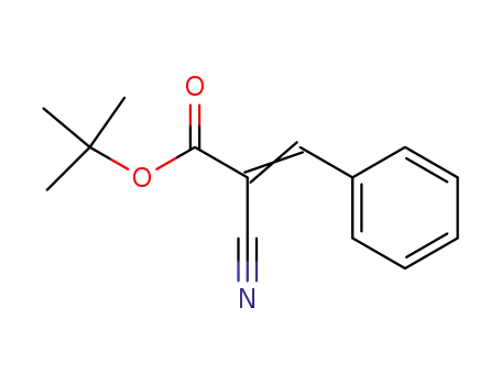 Molecular Structure of 1145-55-7 (tert-butyl (2Z)-2-cyano-3-phenylprop-2-enoate)