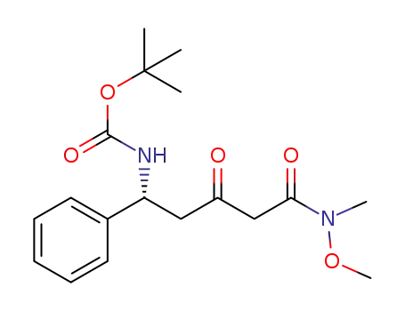 tert-butyl (R)-(5-(methoxy(methyl)amino)-3,5-dioxo-1-phenylpentyl)carbamate
