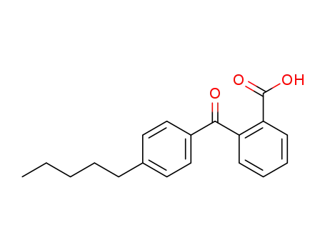 Molecular Structure of 13936-26-0 (Benzoic acid, 2-(4-pentylbenzoyl)-)