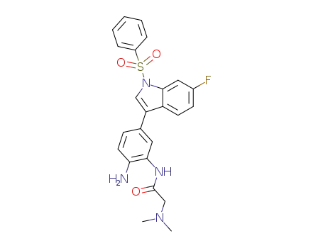 N-(2-amino-5-(6-fluoro-1-(phenylsulfonyl)-1H-indol-3-yl)phenyl)-2-(dimethylamino)acetamide