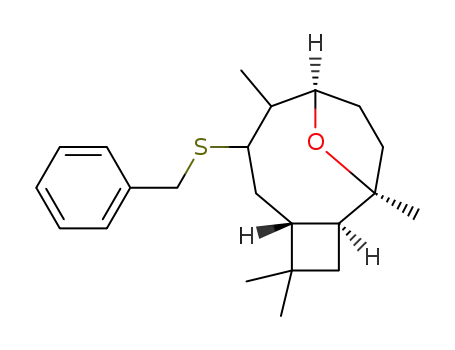 (1S,2S,5R,9S)-7-(benzylsulfanyl)-1,4,4,8-tetramethyl-12-oxatricyclo[7.2.1.02,5]dodecane