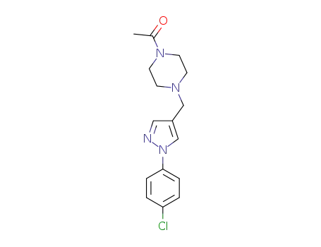 [1-(4-((1-(4-chlorophenyl)-1H-pyrazol-4-yl)methyl)piperazin-1-yl)ethanone]
