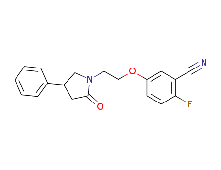 2-fluoro-5-[2-(2-oxo-4-phenylpyrrolidin-1-yl)ethoxy]benzonitrile