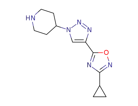 4-[4-(3-cyclopropyl-1,2,4-oxadiazol-5-yl)-1,2,3-triazol-1-yl]piperidine