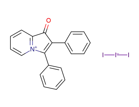 Molecular Structure of 86194-06-1 (2,3-DIPHENYL-1-OXOINDOLIZINIUM TRIIODIDE)