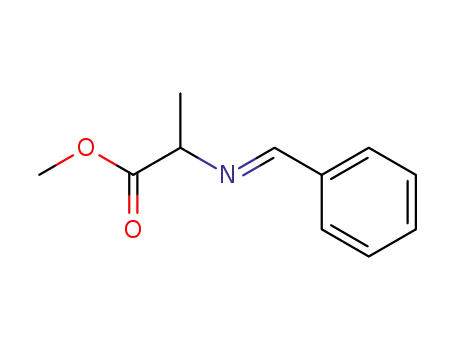 Molecular Structure of 120328-90-7 (METHYL 2-([(E)-PHENYLMETHYLIDENE]AMINO)PROPANOATE)