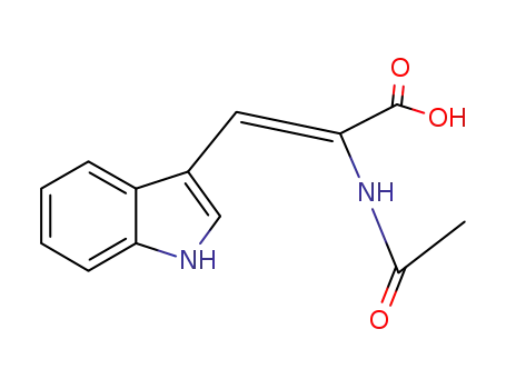 Molecular Structure of 70082-70-1 (2-Propenoic acid, 2-(acetylamino)-3-(1H-indol-3-yl)-, (Z)-)