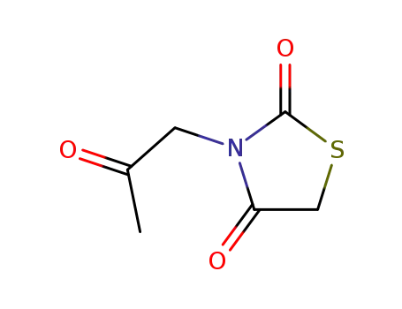 Molecular Structure of 88419-03-8 (3-(2-OXOPROPYL)THIAZOLIDINE-2,4-DIONE)