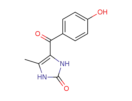 Molecular Structure of 77671-30-8 (2H-Imidazol-2-one, 1,3-dihydro-4-(4-hydroxybenzoyl)-5-methyl-)