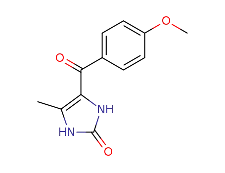 Molecular Structure of 77671-29-5 (4-(4-methoxybenzoyl)-5-methyl-1,3-dihydro-2H-imidazol-2-one)