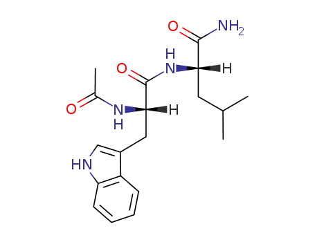 Molecular Structure of 65356-77-6 (L-Leucinamide, N-acetyl-L-tryptophyl-)