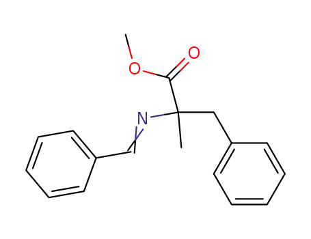 Molecular Structure of 64298-85-7 (Phenylalanine, a-methyl-N-(phenylmethylene)-, methyl ester)