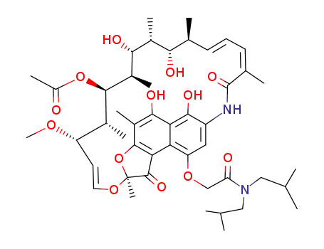 Molecular Structure of 16784-05-7 (4-O-[(N,N-Diisobutylcarbamoyl)methyl]rifamycin)