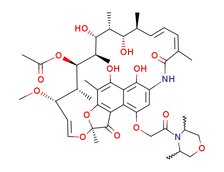 Molecular Structure of 55372-15-1 (4-O-[2-(3,5-Dimethyl-4-morpholinyl)-2-oxoethyl]rifamycin)