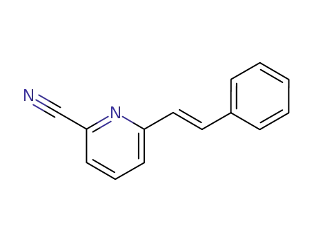 Molecular Structure of 87884-41-1 (2-Pyridinecarbonitrile, 6-(2-phenylethenyl)-)