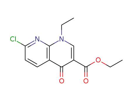 Molecular Structure of 56654-05-8 (1,8-Naphthyridine-3-carboxylic acid,
7-chloro-1-ethyl-1,4-dihydro-4-oxo-, ethyl ester)