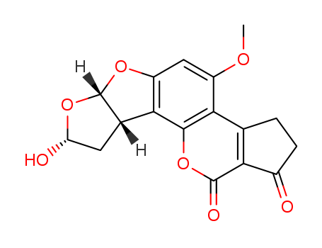 Cyclopenta[c]furo[3',2':4,5]furo[2,3-h][1]benzopyran-1,11-dione,2,3,6a,8,9,9a-hexahydro-8-hydroxy-4-methoxy-, (6aS,8R,9aS)- (9CI)