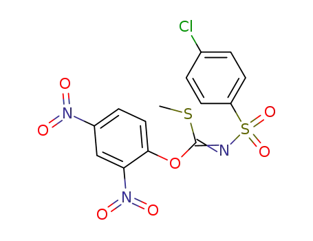 4-Chloro-N-[1-(2,4-dinitro-phenoxy)-1-methylsulfanyl-meth-(Z)-ylidene]-benzenesulfonamide