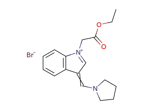 1-ethoxycarbonylmethyl-3-(1-pyrrolidinylmethylene)-3H-indolium bromide