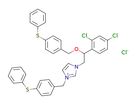 1-<β-(2,4-dichlorophenyl)-β-(4-phenylthiobenzyloxy)-ethyl>-3-(4-phenylthiobenzyl)imidazolium chloride
