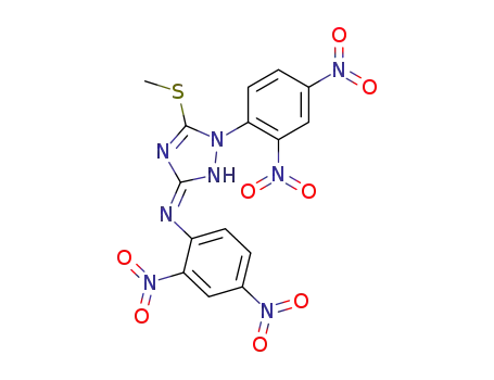 3-methylthio-2-(2,4-dinitrophenyl)-5-(2,4-dinitrophenylimino)-1H-1,2,4-triazole