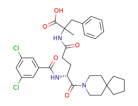 2-[(R)-5-(8-Aza-spiro[4.5]dec-8-yl)-4-(3,5-dichloro-benzoylamino)-5-oxo-pentanoylamino]-2-methyl-3-phenyl-propionic acid