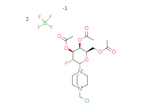 1-(3,4,6-tri-O-acetyl-2-deoxy-2-fluoro-α-D-galactopyranosyl)-4-chloromethyl-1,4-diazonia-bicyclo[2.2.2]octane bis(tetrafluoroborate)