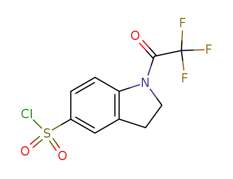 Molecular Structure of 210691-38-6 (1-(trifluoroacetyl)indoline-5-sulfonyl chloride)
