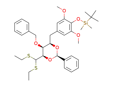 {4-[(2R,4R,5S,6R)-5-Benzyloxy-6-(bis-ethylsulfanyl-methyl)-2-phenyl-[1,3]dioxan-4-ylmethyl]-2,6-dimethoxy-phenoxy}-tert-butyl-dimethyl-silane