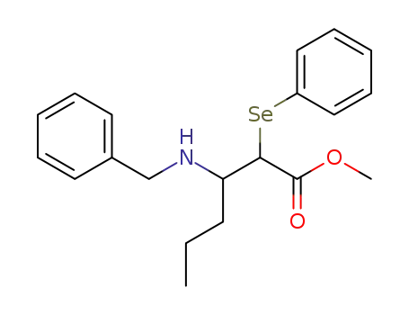 3-benzylamino-2-phenylselanyl-hexanoic acid methyl ester