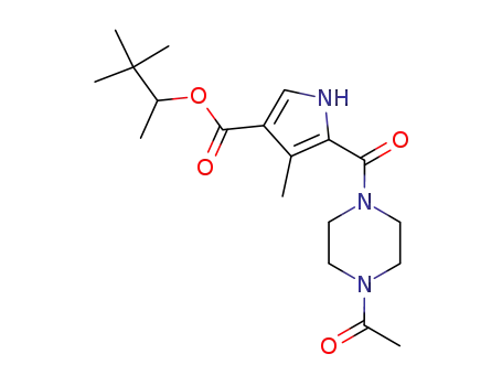 5-(4-acetyl-piperazine-1-carbonyl)-4-methyl-1H-pyrrole-3-carboxylic acid 1,2,2-trimethyl-propyl ester