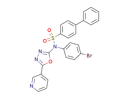 biphenyl-4-sulfonic acid (4-bromophenyl)-(5-pyridin-3-yl-[1,3,4]oxadiazol-2-yl)amide