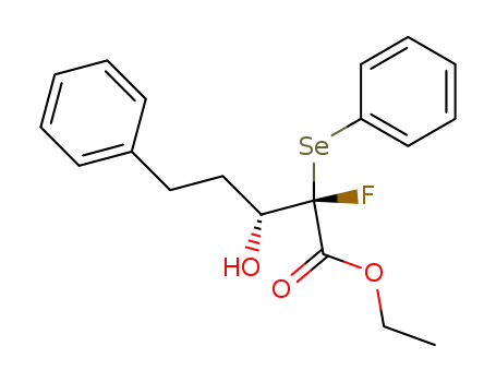 (2S,3R)-2-Fluoro-3-hydroxy-5-phenyl-2-phenylselanyl-pentanoic acid ethyl ester
