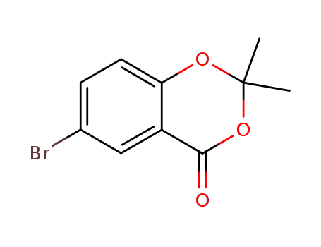 Molecular Structure of 82944-17-0 (4H-1,3-Benzodioxin-4-one, 6-bromo-2,2-dimethyl-)