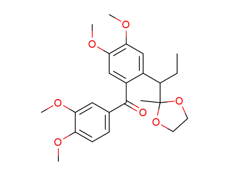 {4,5-dimethoxy-2-[1-(2-methyl-[1,3]dioxolan-2-yl)propyl]phenyl}(3,4-dimethoxyphenyl)methanone