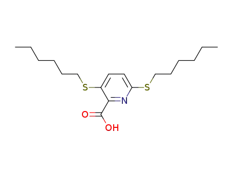 3,6-bis(n-hexylthio)-2-pyridinecarboxylic acid