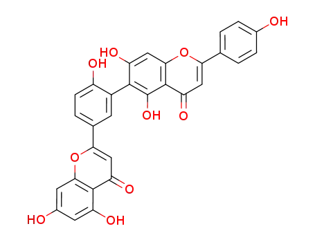 6-[5-(5,7-dihydroxy-4-oxochromen-2-yl)-2-hydroxyphenyl]-5,7-dihydroxy-2-(4-hydroxyphenyl)chromen-4-one